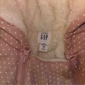 GAP Kids Light Pink Polka Dot Puffer Bunting Jumper
